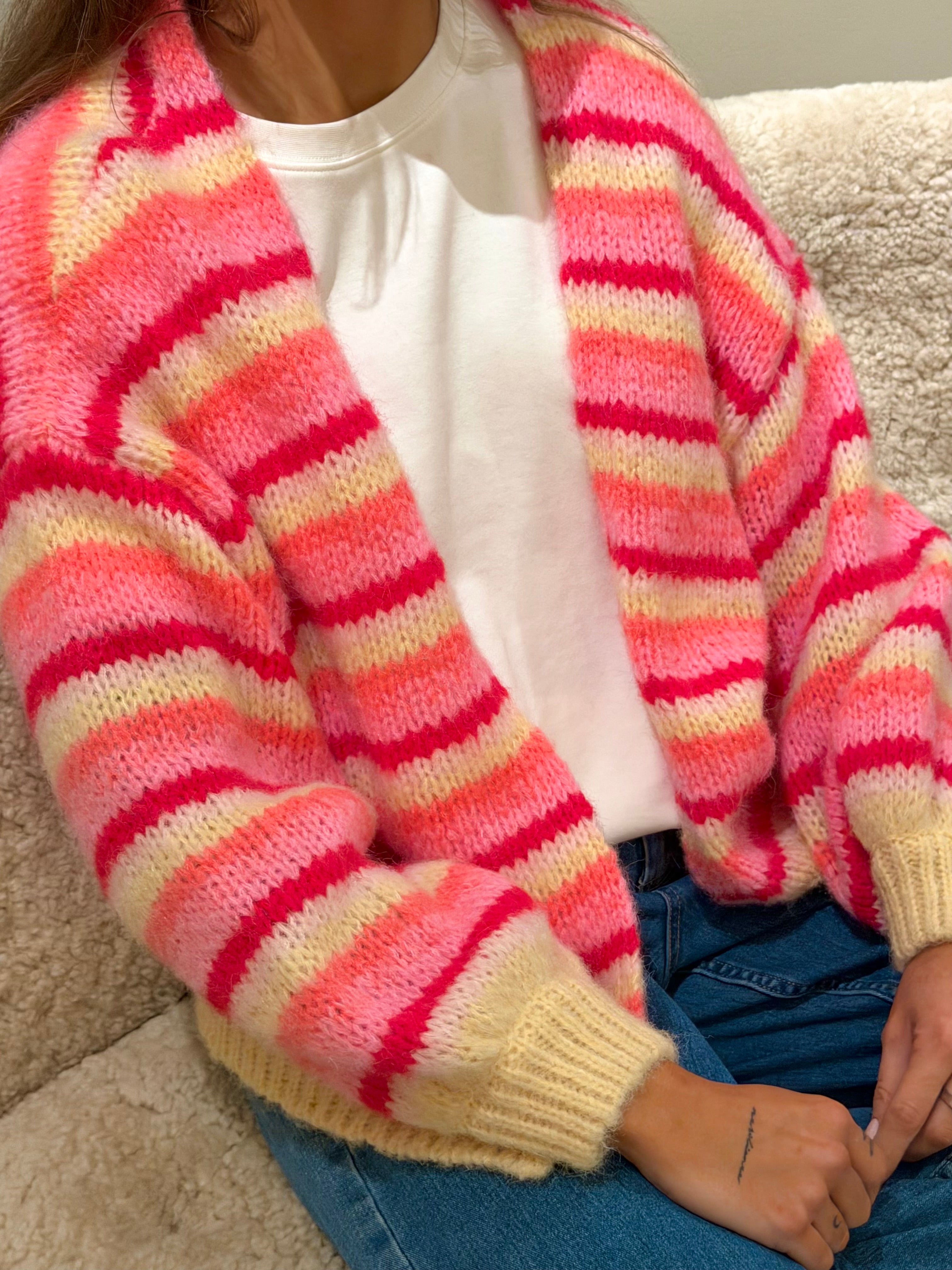 VMMAYBE Knit Cardigan - Chintz Rose